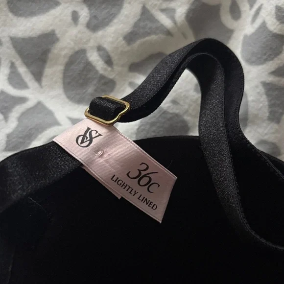 Victoria's Secret Black Bra with Pink Accents - Picture 2 of 3